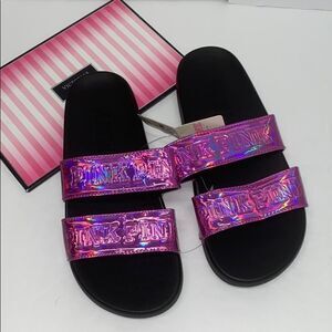 🔥 Victoria Secret Pink sandals flat sz small 5-6 New